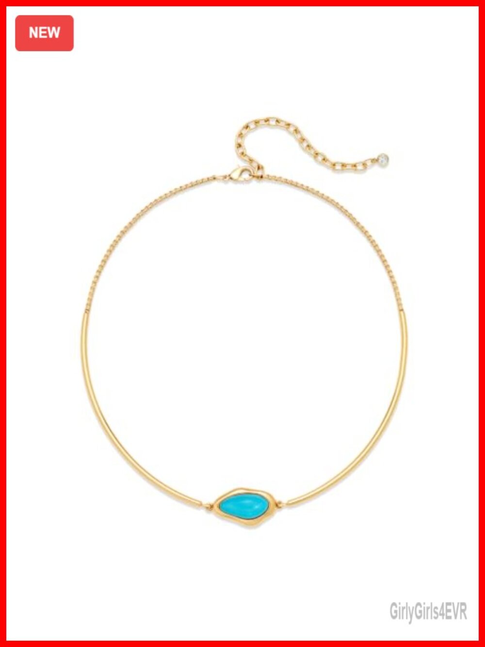 14K Gold Plated Irregular Baroque Gemstone Collar Necklace Dainty Choker